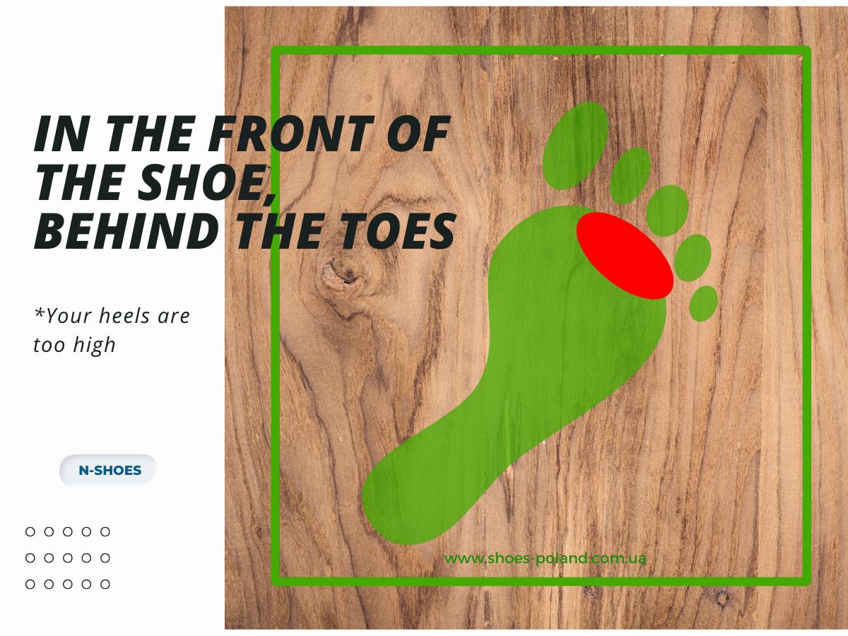what does shoe wear at the front of the shoe, behind the toes mean