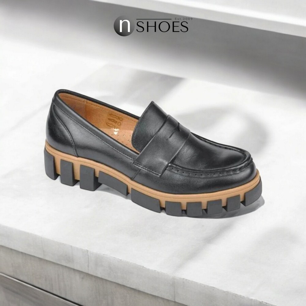 Buy women's black loafers Nessi Poland 21086-czarny-1 5217 made of