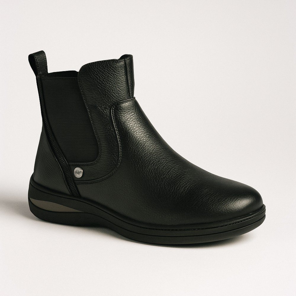 Women's Leather Boots Go Soft WI23-LIPARI-02 Black N‑SHOES