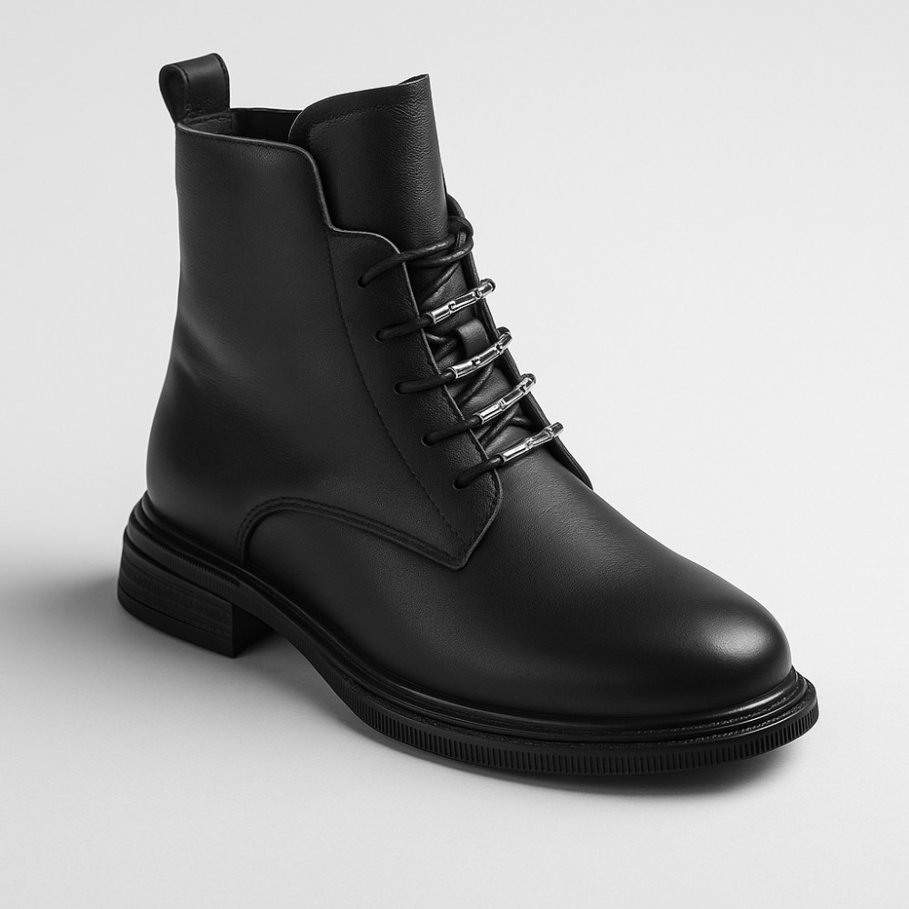 Чорні зимові черевики Allsy Lonza модель 5756