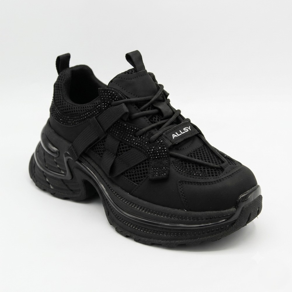 Trendovye Krossovky Allsy Black Chernye Naturalnoi Kozhy