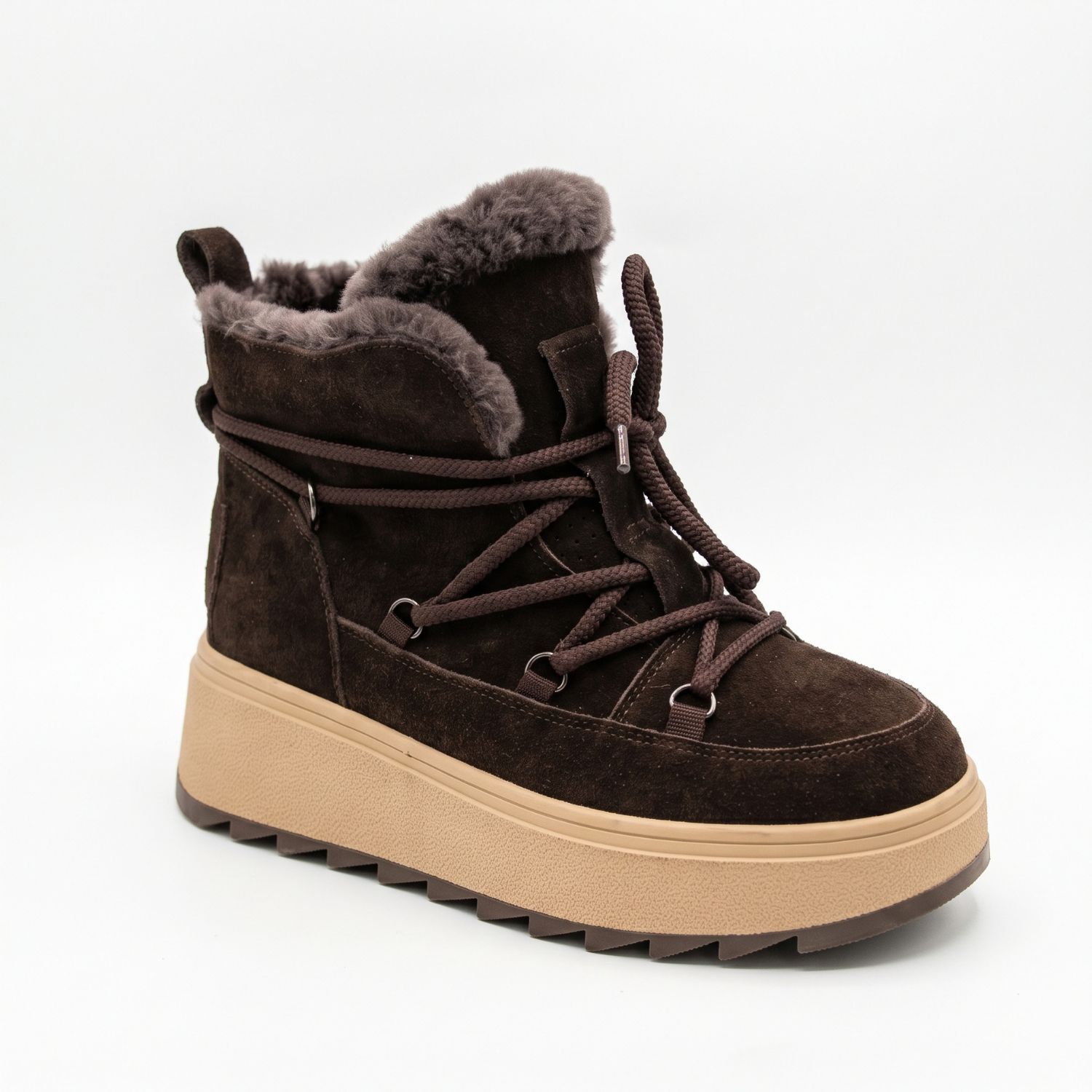 Winter Boots Allsy 218727 808L1 BROWN with Fur