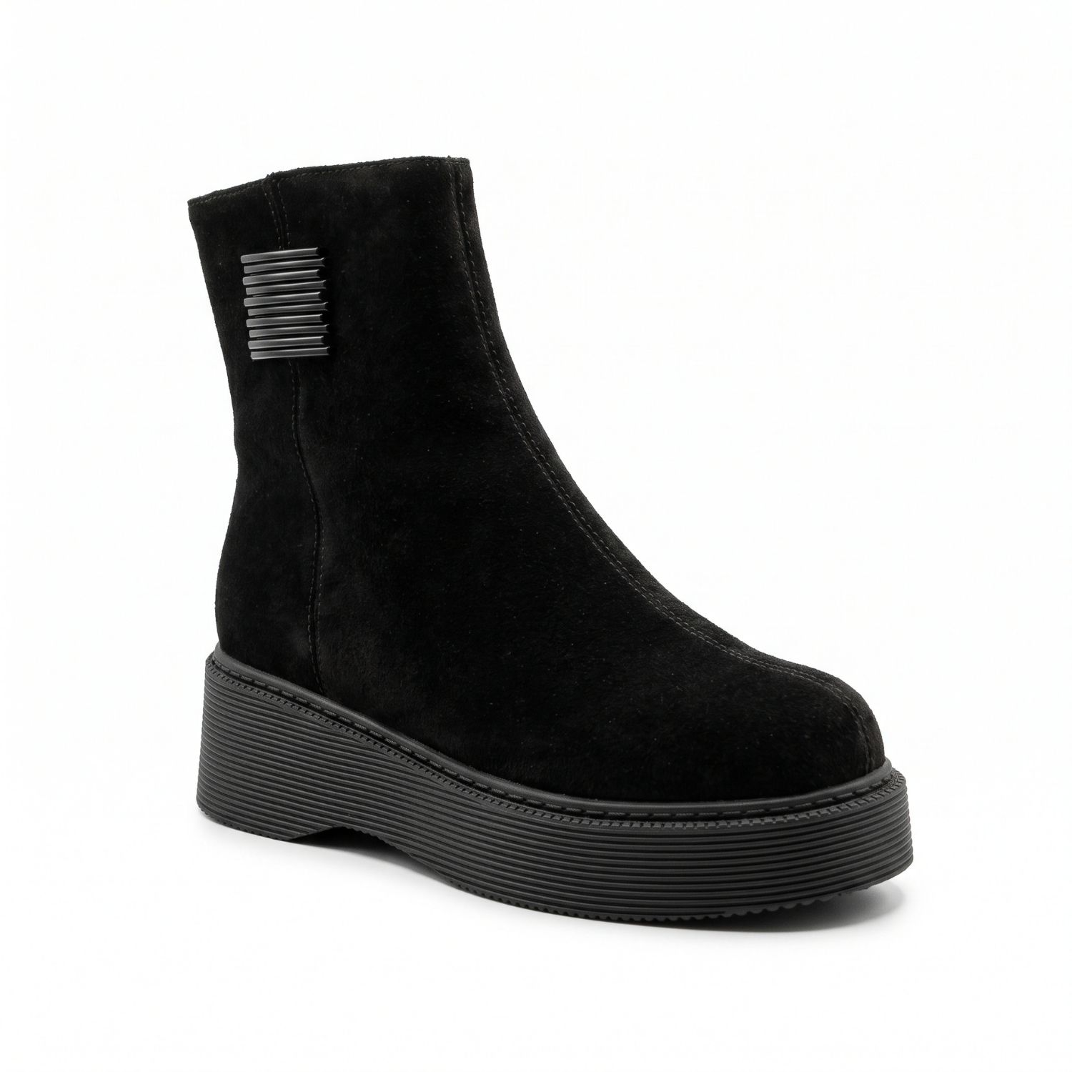 Black Suede Boots Allsy 214947 BLACK